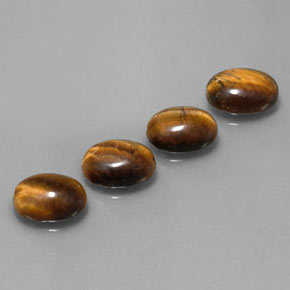 캐럿 천연 골드 브라운 Tiger's Eye 보석, 타원형 컷, 8.8×6.9 mm, 불투명체