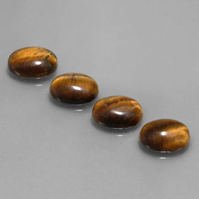 캐럿 천연 골드 브라운 Tiger's Eye 보석, 타원형 컷, 8.8×6.9 mm, 불투명체
