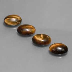 캐럿 천연 골드 브라운 Tiger's Eye 보석, 타원형 컷, 8.7×6.7 mm, 불투명체
