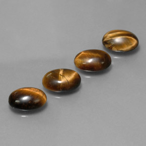 캐럿 천연 골드 브라운 Tiger's Eye 보석, 타원형 컷, 8.7×6.7 mm, 불투명체
