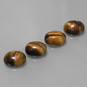 8.36캐럿 천연 골드 브라운 Tiger's Eye 보석, 타원형 컷, 9×7 mm, 불투명체