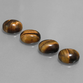 8.36캐럿 천연 골드 브라운 Tiger's Eye 보석, 타원형 컷, 9×7 mm, 불투명체
