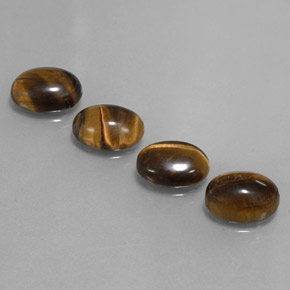 캐럿 천연 골드 브라운 Tiger's Eye 보석, 타원형 컷, 8.9×6.9 mm, 불투명체
