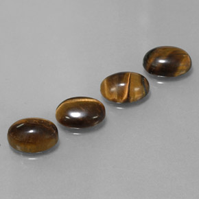 캐럿 천연 골드 브라운 Tiger's Eye 보석, 타원형 컷, 8.9×6.9 mm, 불투명체