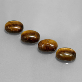 6.65캐럿 천연 골드 브라운 Tiger's Eye 보석, 타원형 컷, 8.8×6.8 mm, 불투명체