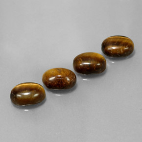 6.65캐럿 천연 골드 브라운 Tiger's Eye 보석, 타원형 컷, 8.8×6.8 mm, 불투명체