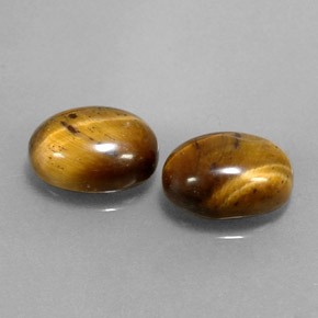 캐럿 천연 골드 브라운 Tiger's Eye 보석, 타원형 컷, 9×7.1 mm, 불투명체