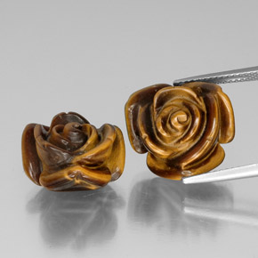 캐럿 천연 골드 브라운 Tiger's Eye 보석, 멋진 모양, 16×15.6 mm, 불투명체