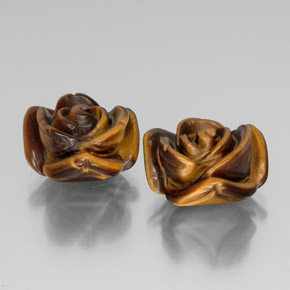 캐럿 천연 골드 브라운 Tiger's Eye 보석, 멋진 모양, 16×15.6 mm, 불투명체
