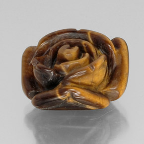 12.46캐럿 천연 골드 브라운 호랑이의 눈, 멋진 모양, 불투명체