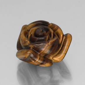 13.31캐럿 천연 골드 브라운 Tiger's Eye, 멋진 모양, 16.2×15.6 mm, 불투명체