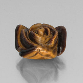 9.94캐럿 천연 골드 브라운 Tiger's Eye, 멋진 모양, 15.2×14.7 mm, 불투명체