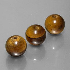 캐럿 천연 골드 브라운 Tiger's Eye 보석, 구형 / 볼, 8.34 mm, 불투명체