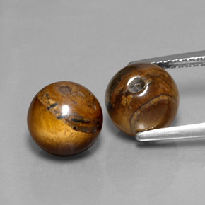 캐럿 천연 골드 브라운 Tiger's Eye 보석, 구형 / 볼, 8.23 mm, 불투명체