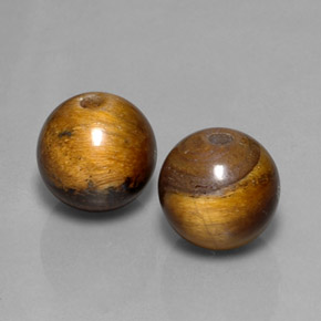 캐럿 천연 골드 브라운 Tiger's Eye 보석, 구형 / 볼, 8.33 mm, 불투명체