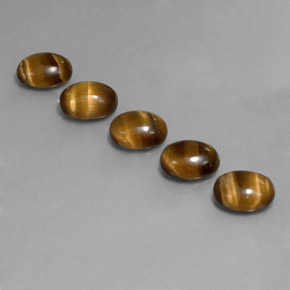 캐럿 천연 골드 브라운 Tiger's Eye 보석, 타원형 컷, 8.8×6.8 mm, 불투명체