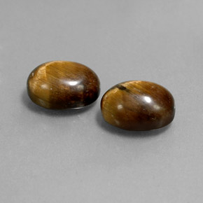 캐럿 천연 골드 브라운 Tiger's Eye 보석, 타원형 컷, 9×6.9 mm, 불투명체