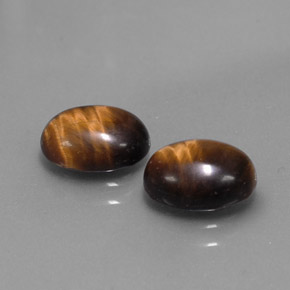 캐럿 천연 골드 브라운 Tiger's Eye 보석, 타원형 컷, 8.8×6.9 mm, 불투명체