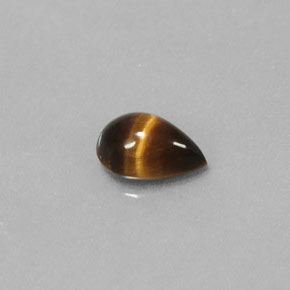 0.70캐럿 천연 골드 브라운 Tiger's Eye, 배 모양, 7.2×5 mm, 불투명체