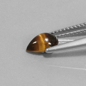 0.70캐럿 천연 골드 브라운 Tiger's Eye, 배 모양, 7.2×5 mm, 불투명체
