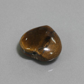 9.47캐럿 천연 골드 브라운 Tiger's Eye, 하트 모양, 14.3×13.1 mm, 불투명체