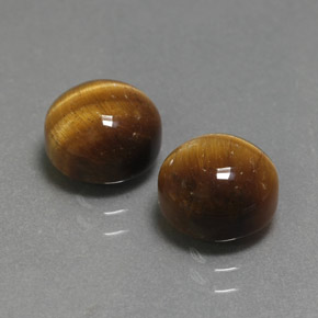 캐럿 천연 골드 브라운 Tiger's Eye 보석, 라운드 컷, 7.98 mm, 불투명체