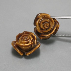 캐럿 천연 골드 브라운 Tiger's Eye 보석, 멋진 모양, 15.2×14.2 mm, 불투명체
