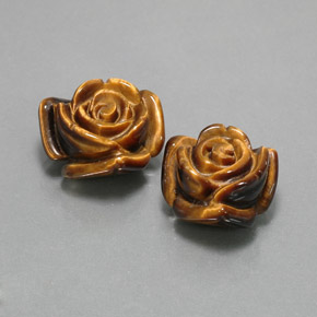 캐럿 천연 골드 브라운 Tiger's Eye 보석, 멋진 모양, 15.2×14.2 mm, 불투명체
