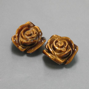 캐럿 천연 골드 브라운 Tiger's Eye 보석, 멋진 모양, 16.1×15.6 mm, 불투명체
