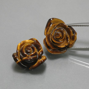 23.41캐럿 천연 골든 브라운 Tiger's Eye 보석, 멋진 모양, 16.4×15.5 mm, 불투명체
