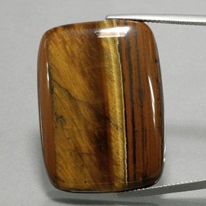 47.03캐럿 천연 골드 브라운 호랑이의 눈, 쿠션 컷, 불투명체