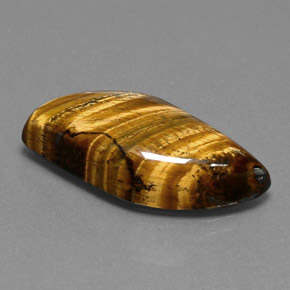 18.41캐럿 천연 골드 브라운 호랑이의 눈, 멋진 모양, 불투명체