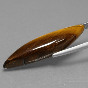 20.07캐럿 천연 골드 브라운 호랑이의 눈, 멋진 모양, 불투명체