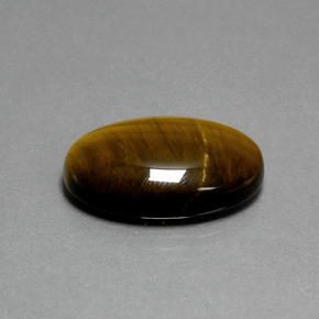 19.87캐럿 천연 골드 브라운 Tiger's Eye, 타원형 컷, 24.7×16.6 mm, 불투명체