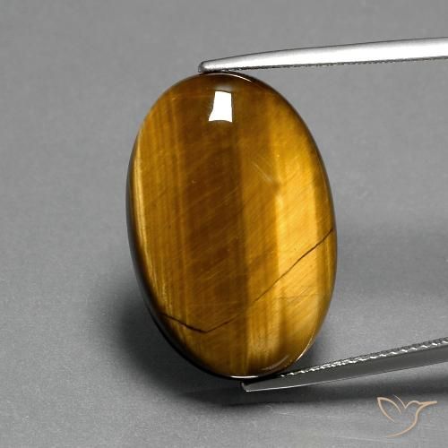 20.73ct 자연스러운 웜 브라운 호랑이의 눈, 타원형, 불투명체