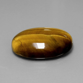 20.54캐럿 천연 골드 브라운 Tiger's Eye, 타원형 컷, 24.7×16.6 mm, 불투명체