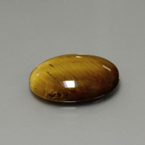 7.51캐럿 천연 골드 브라운 Tiger's Eye, 타원형 컷, 17.9×12.9 mm, 불투명체