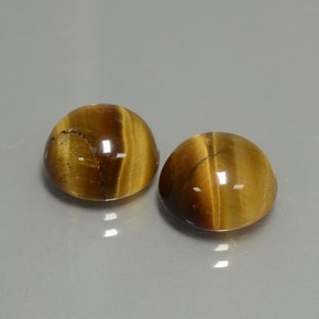 캐럿 천연 골드 브라운 Tiger's Eye 보석, 라운드 컷, 10.02 mm, 불투명체
