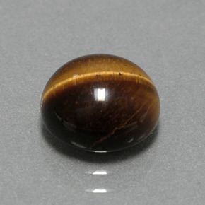 2.79캐럿 천연 골드 브라운 Tiger's Eye, 라운드 컷, 9.05 mm, 불투명체
