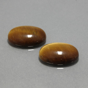 캐럿 천연 골드 브라운 Tiger's Eye 보석, 타원형 컷, 14×10 mm, 불투명체