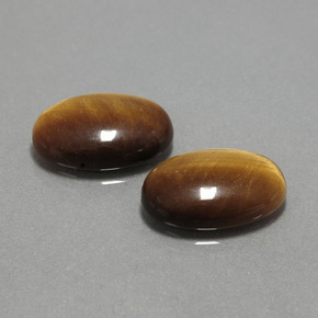 캐럿 천연 골드 브라운 Tiger's Eye 보석, 타원형 컷, 14×10 mm, 불투명체