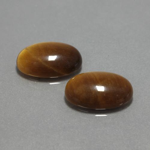 9.04캐럿 천연 골든 브라운 Tiger's Eye 보석, 타원형 컷, 14×10 mm, 불투명체