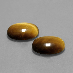 9.10캐럿 천연 미디엄 라이트 브라운 Tiger's Eye 보석, 타원형 컷, 14.1×10 mm, 불투명체