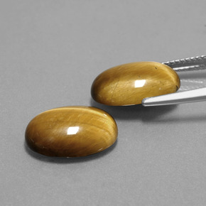 9.10캐럿 천연 미디엄 라이트 브라운 Tiger's Eye 보석, 타원형 컷, 14.1×10 mm, 불투명체