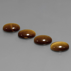 캐럿 천연 골드 브라운 Tiger's Eye 보석, 타원형 컷, 14×10 mm, 불투명체