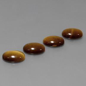 캐럿 천연 골드 브라운 Tiger's Eye 보석, 타원형 컷, 14×10 mm, 불투명체