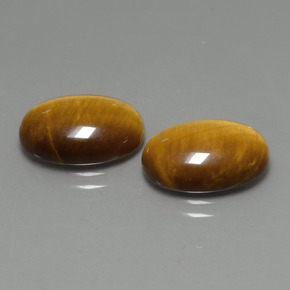 캐럿 천연 골드 브라운 Tiger's Eye 보석, 타원형 컷, 14×10 mm, 불투명체