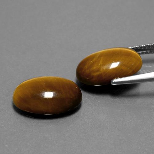 8.94캐럿 천연 골든 브라운 호랑이의 눈 보석, 타원형 컷, 불투명체