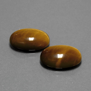 캐럿 천연 골드 브라운 Tiger's Eye 보석, 타원형 컷, 14.1×10 mm, 불투명체