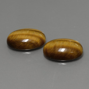 캐럿 천연 골드 브라운 Tiger's Eye 보석, 타원형 컷, 14×10 mm, 불투명체